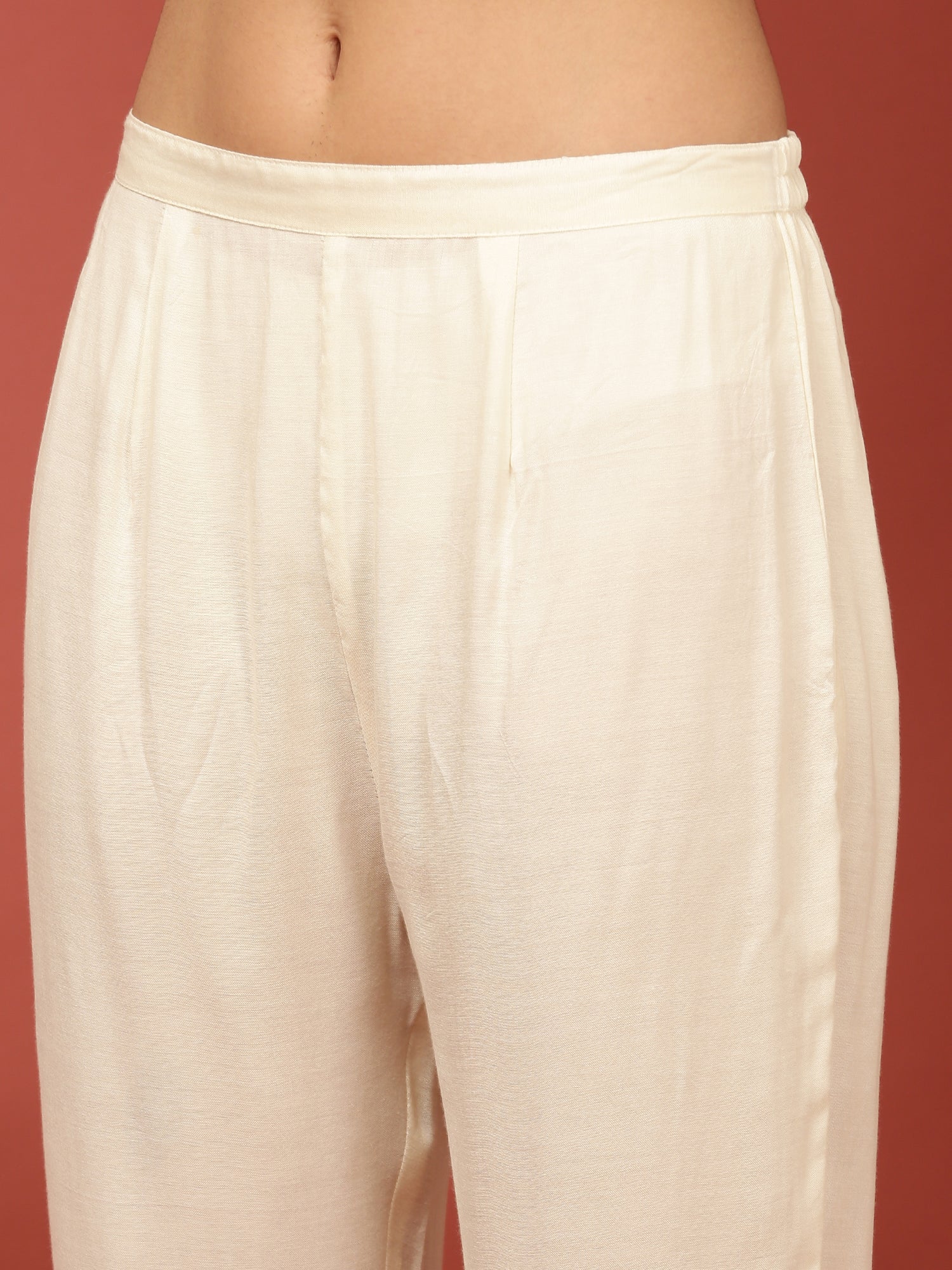 Cream Muslin Printed Two Piece Set - Image 6