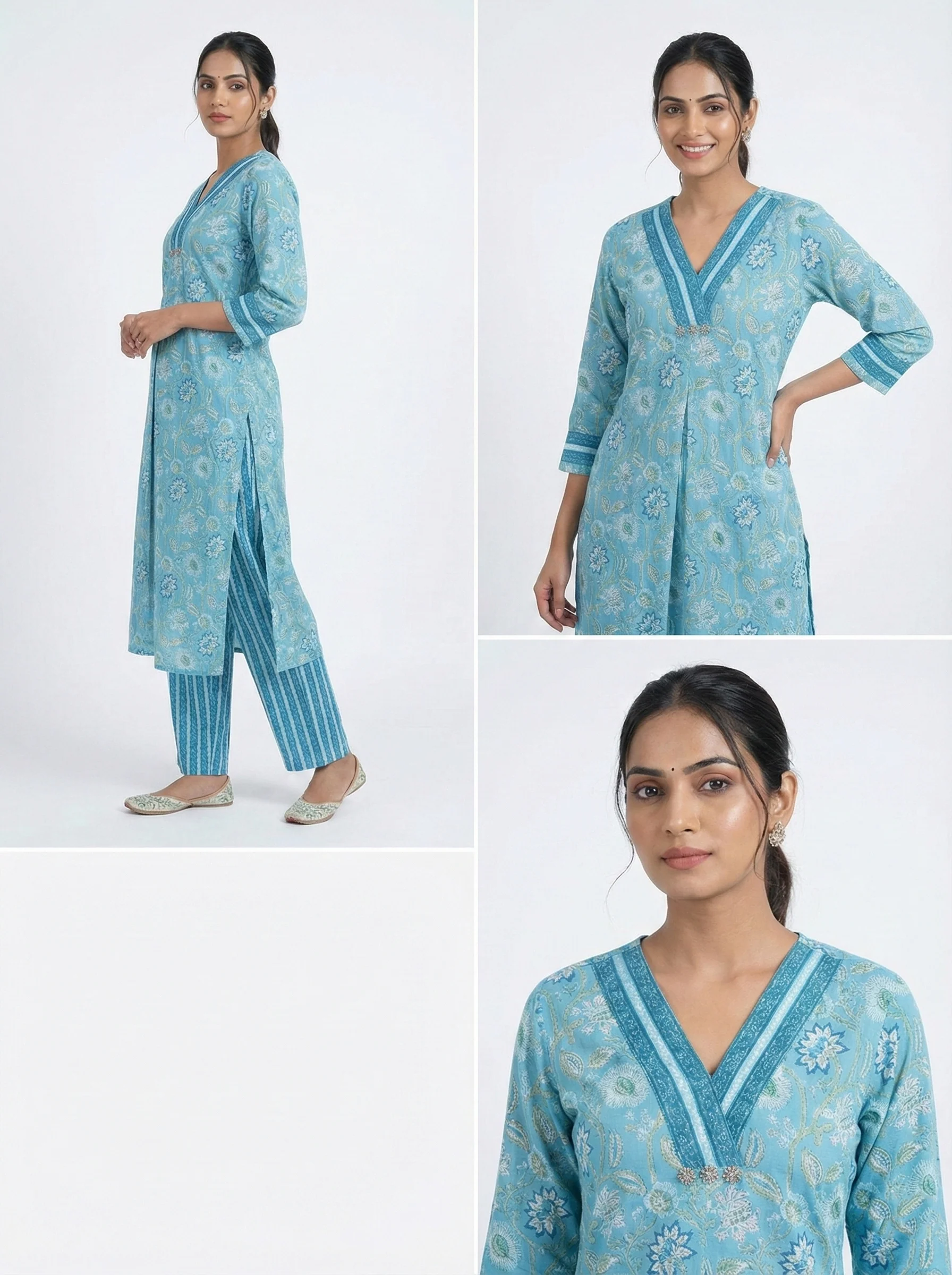 Ferozi Cotton Floral Digital Print Two Piece Set - Image 2