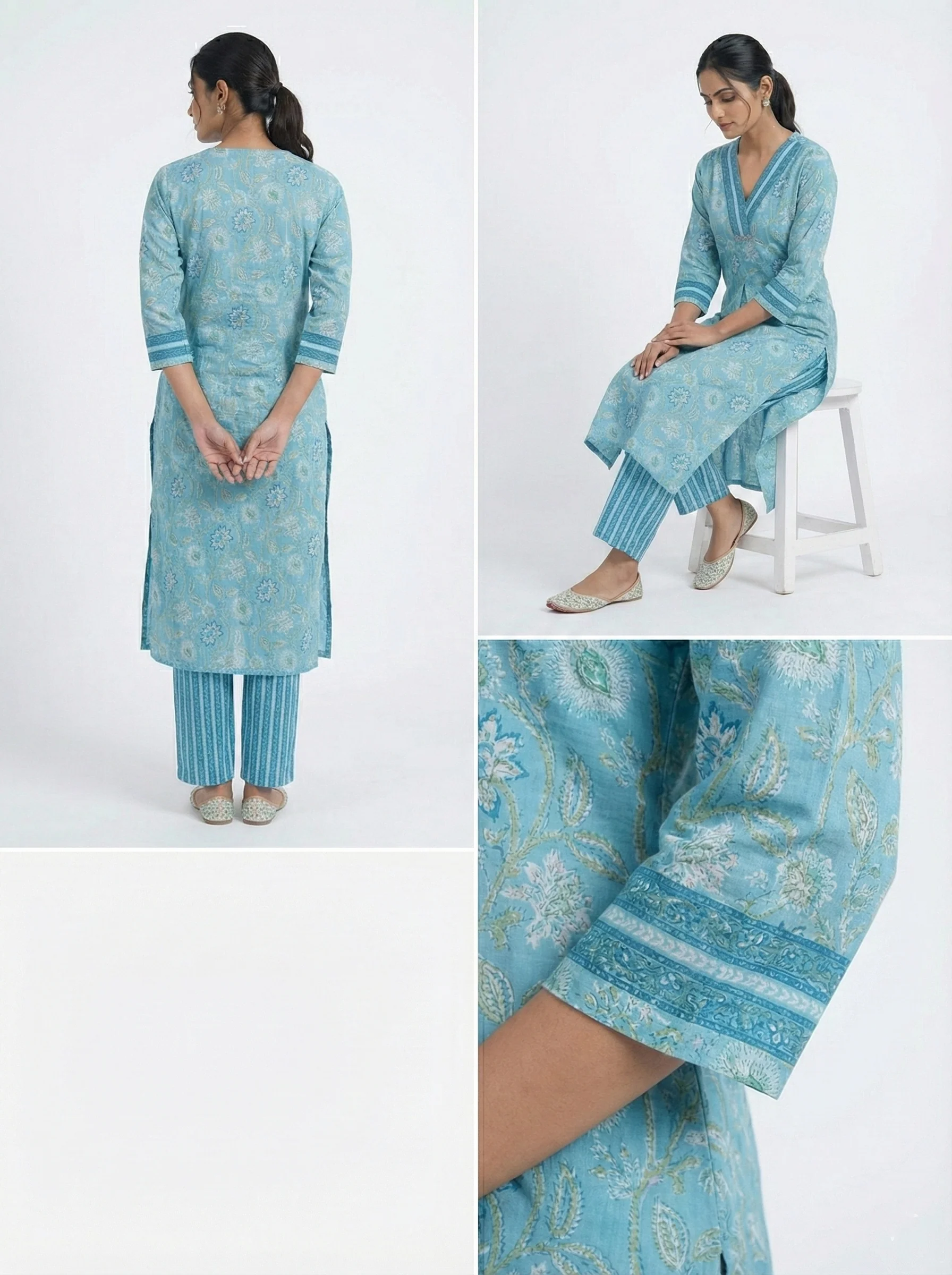 Ferozi Cotton Floral Digital Print Two Piece Set - Image 3