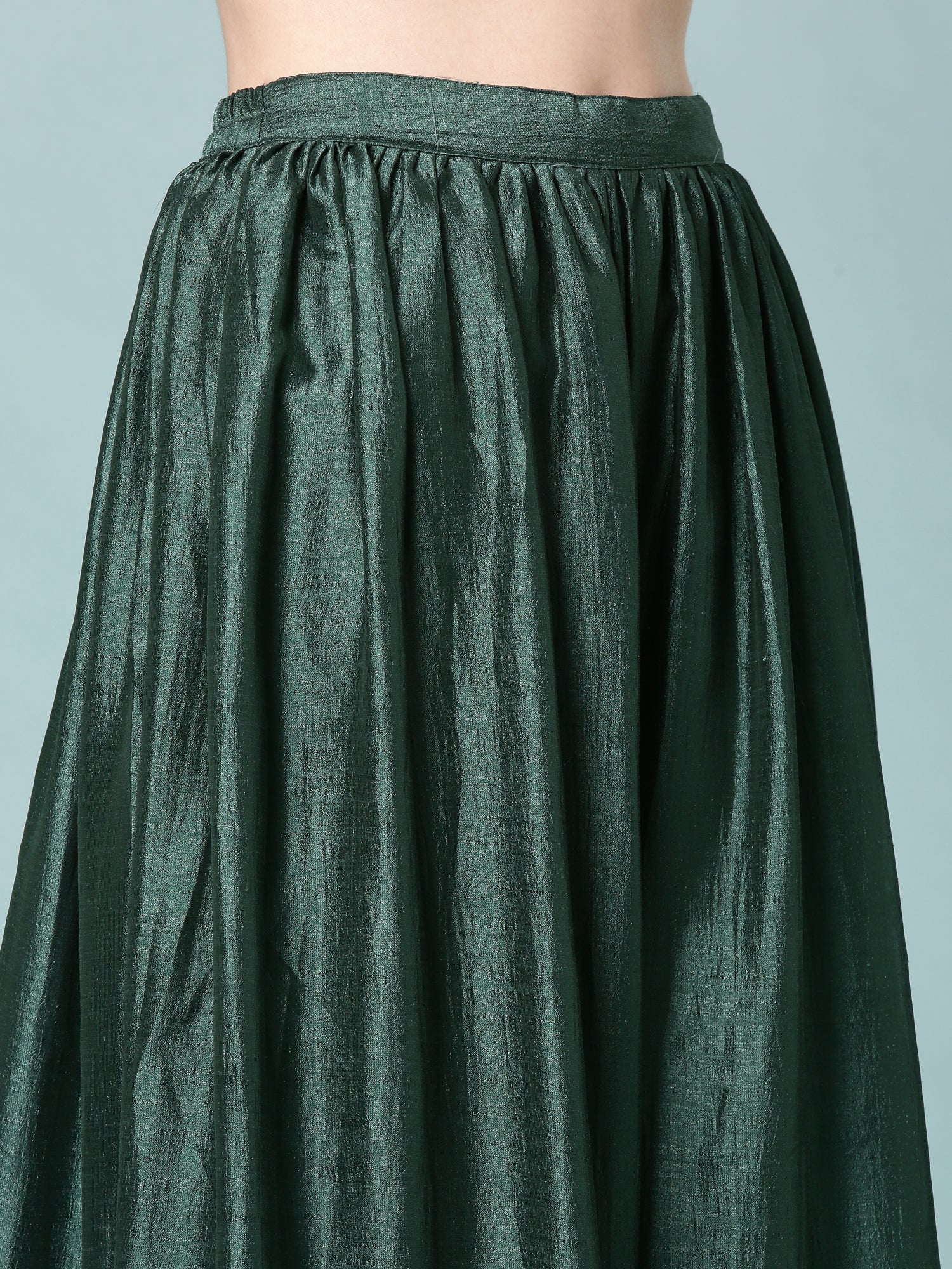 Green Silk Anarkali Set - Image 6