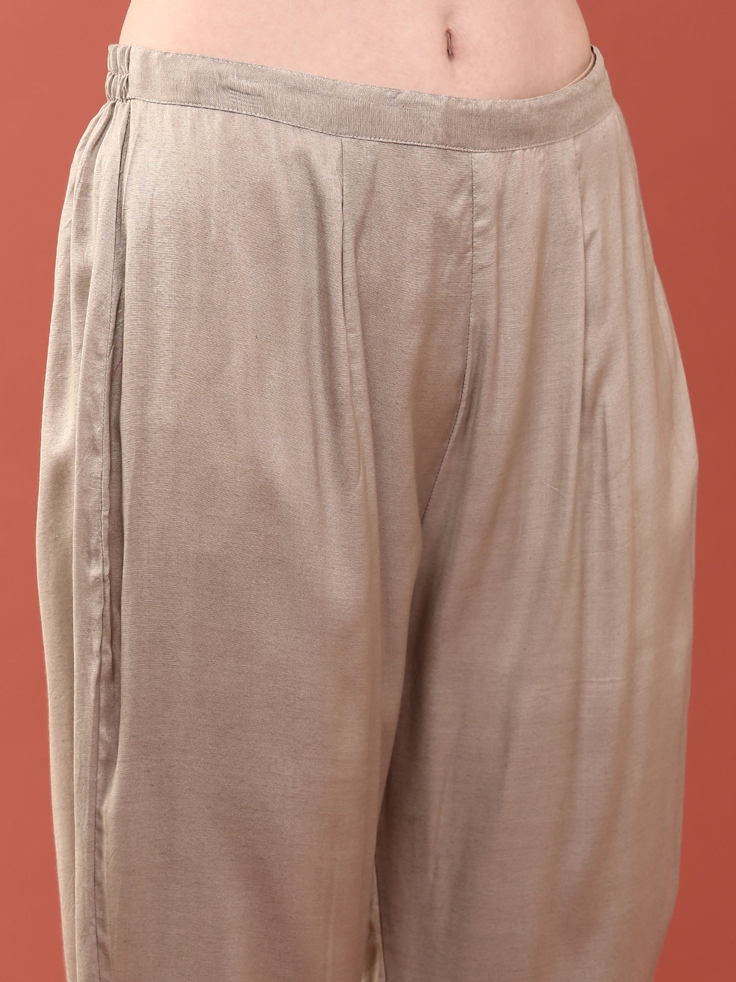 Grey Muslin Digital Print Three Piece Set - Image 6