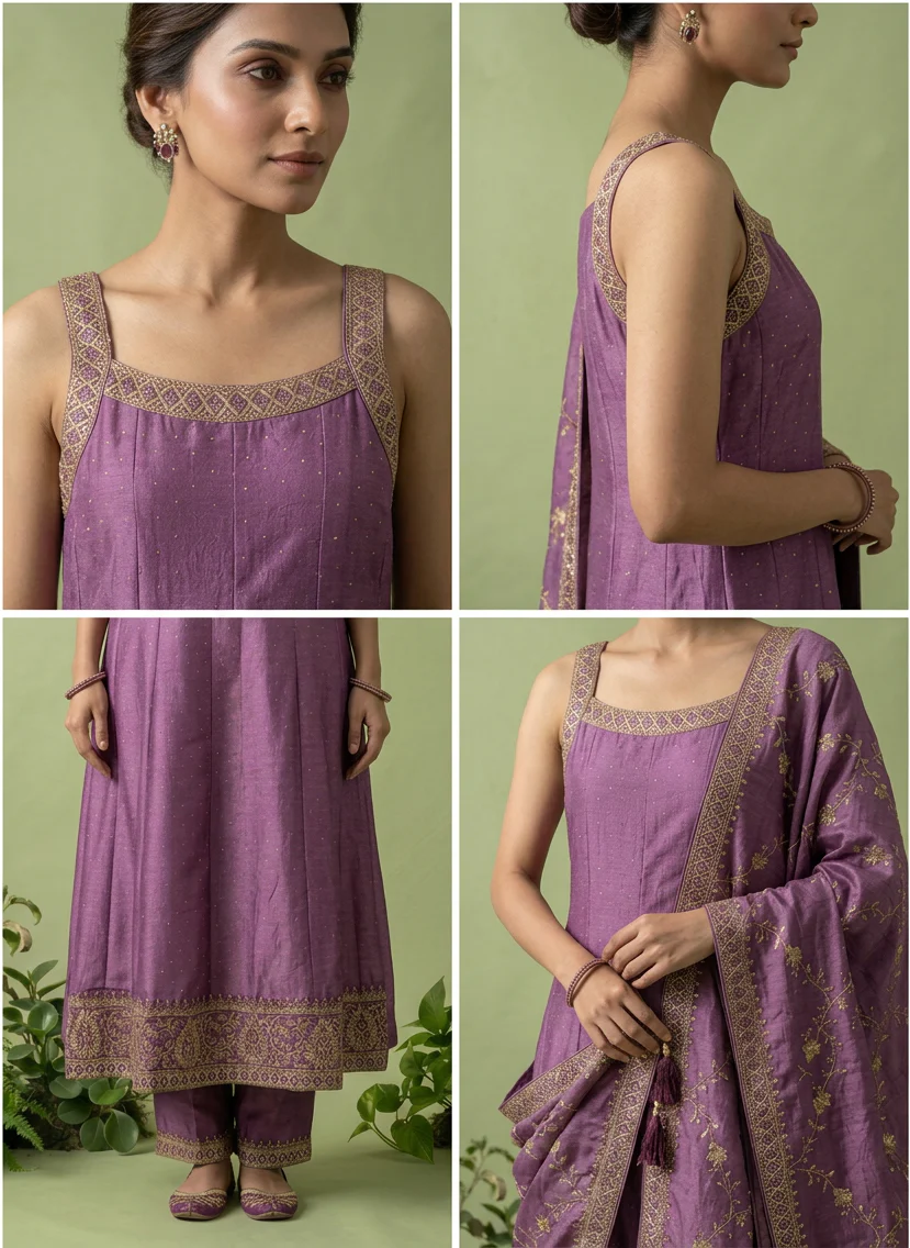 Lavender Silk Three Piece Set - Image 5