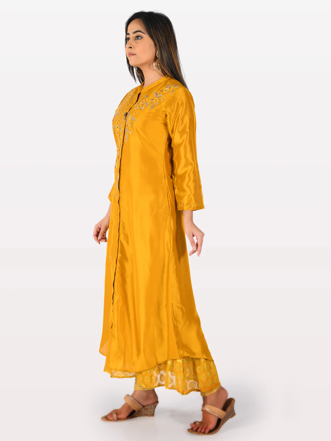 Neerus Amber Embellished Anarkali Kurta - Image 2