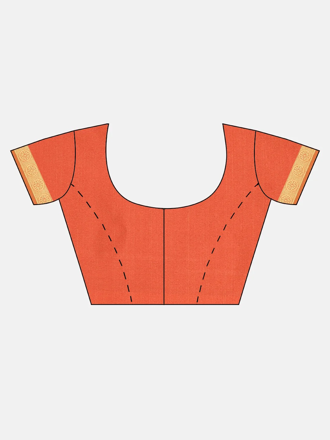 Neerus Amber Textured Saree With Blouse - Image 5