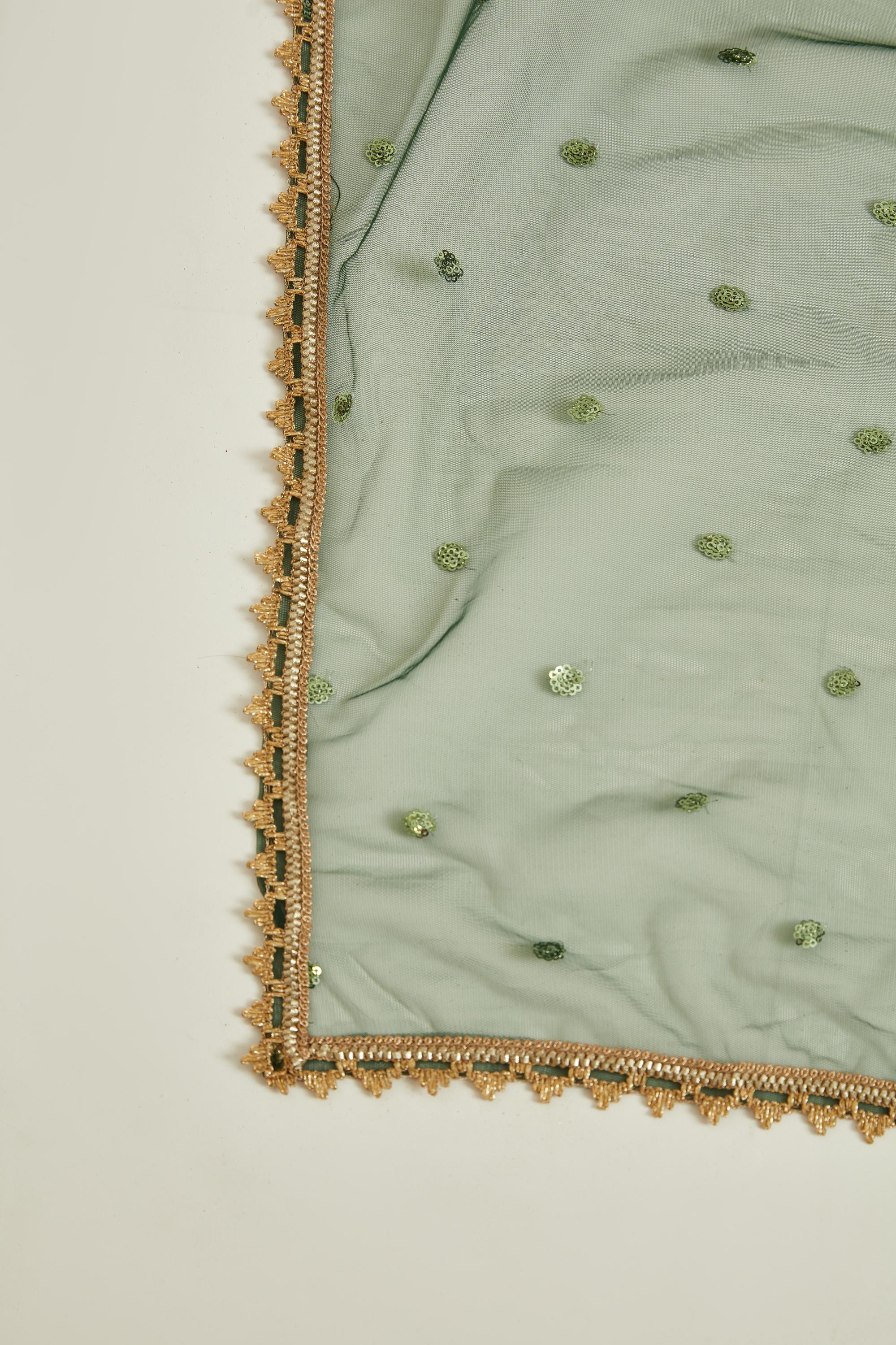 Neerus B Green Colour Georgette Fabric Gown - Image 5