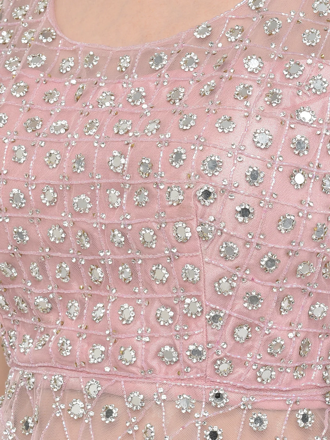 Neerus Baby Pink Color Nett Fabric Lehenga Choli - Image 31