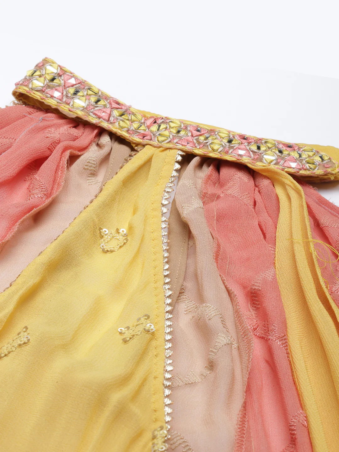 Neerus Beige Color Georgette Fabric Kurta - Image 2