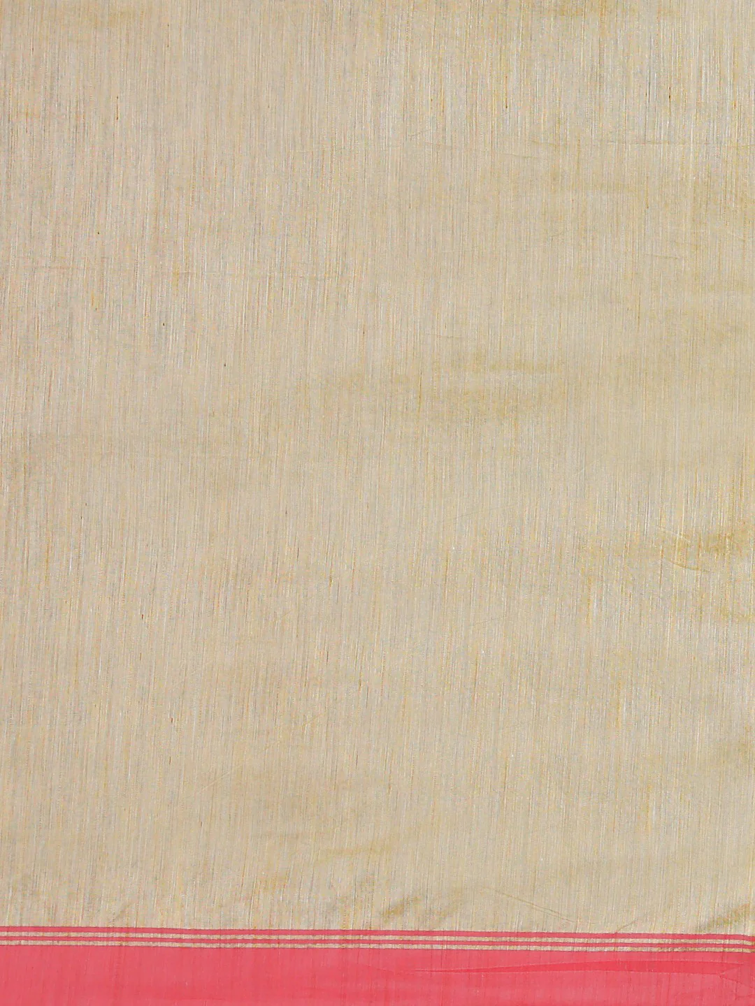 Neerus Beige Jute Silk Solid Chanderi Saree - Image 3