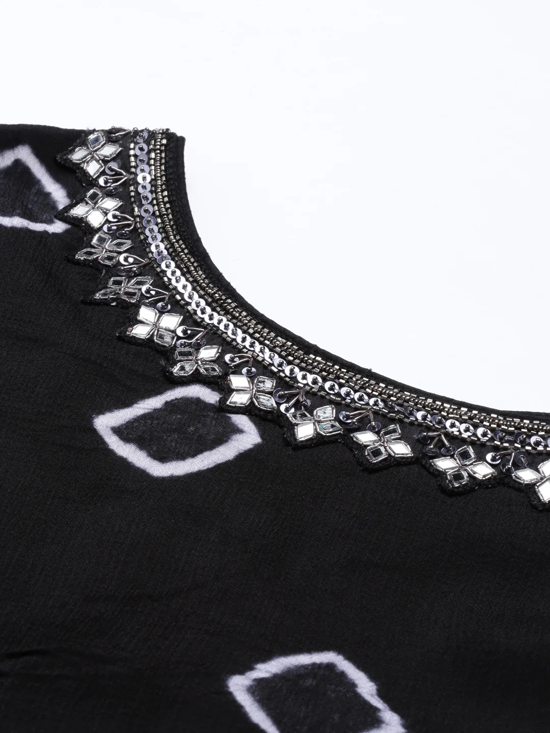 Neerus Black Color Georgette Fabric Suit-Gharara - Image 2