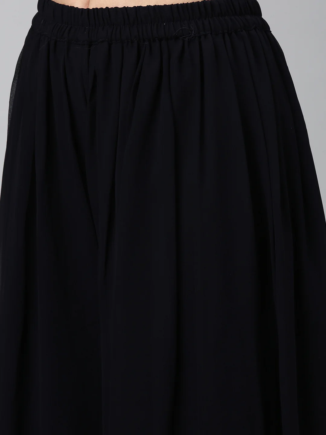 Neerus Black Color Poly Georgette Fabric Readymade Suits - Image 6