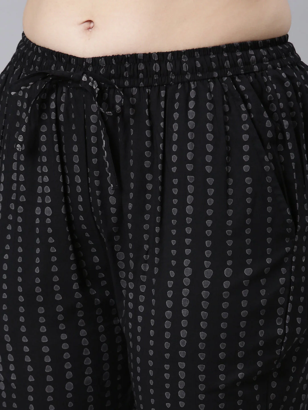 Neerus Black Panelled Straight Floral Readymade Suits - Image 6