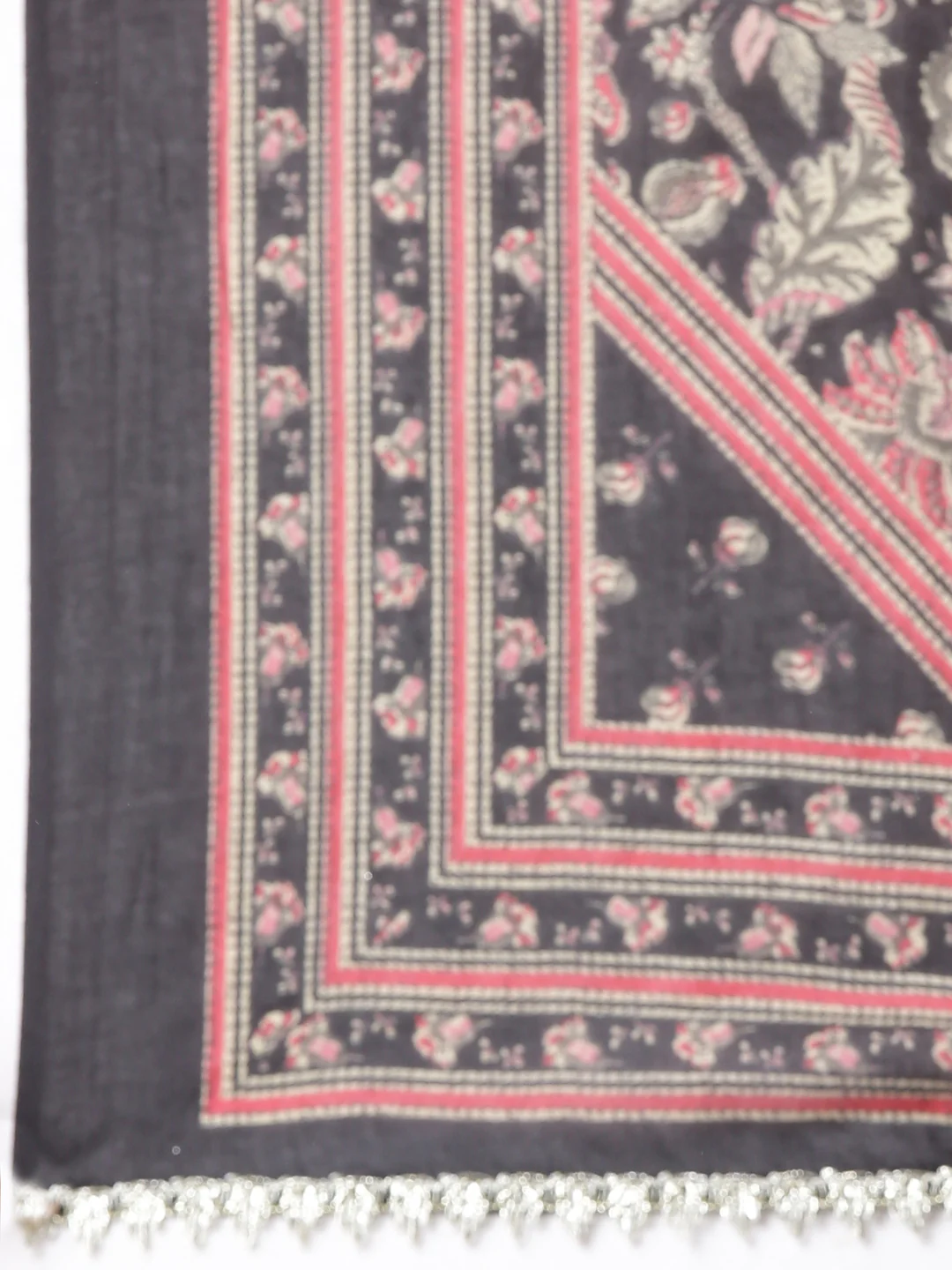 Neerus Black Printed Straight Kurta And Trousers With Dupatta - Image 7