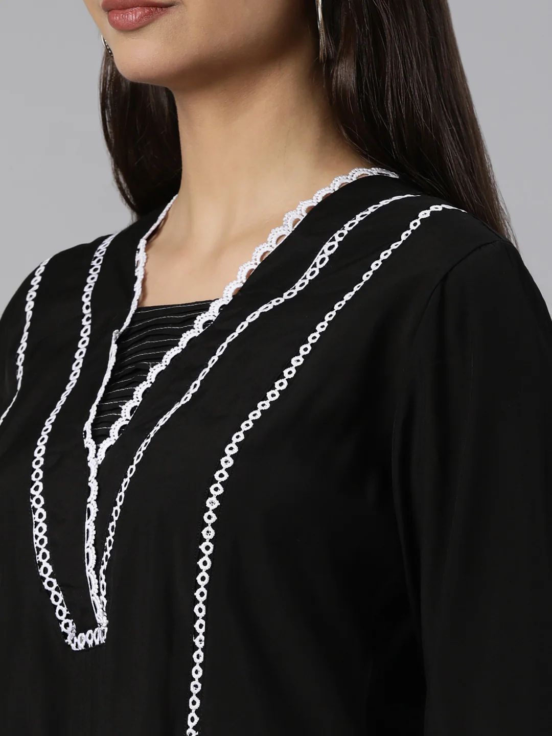 Neerus Black Regular Straight Floral Readymade Suits - Image 4