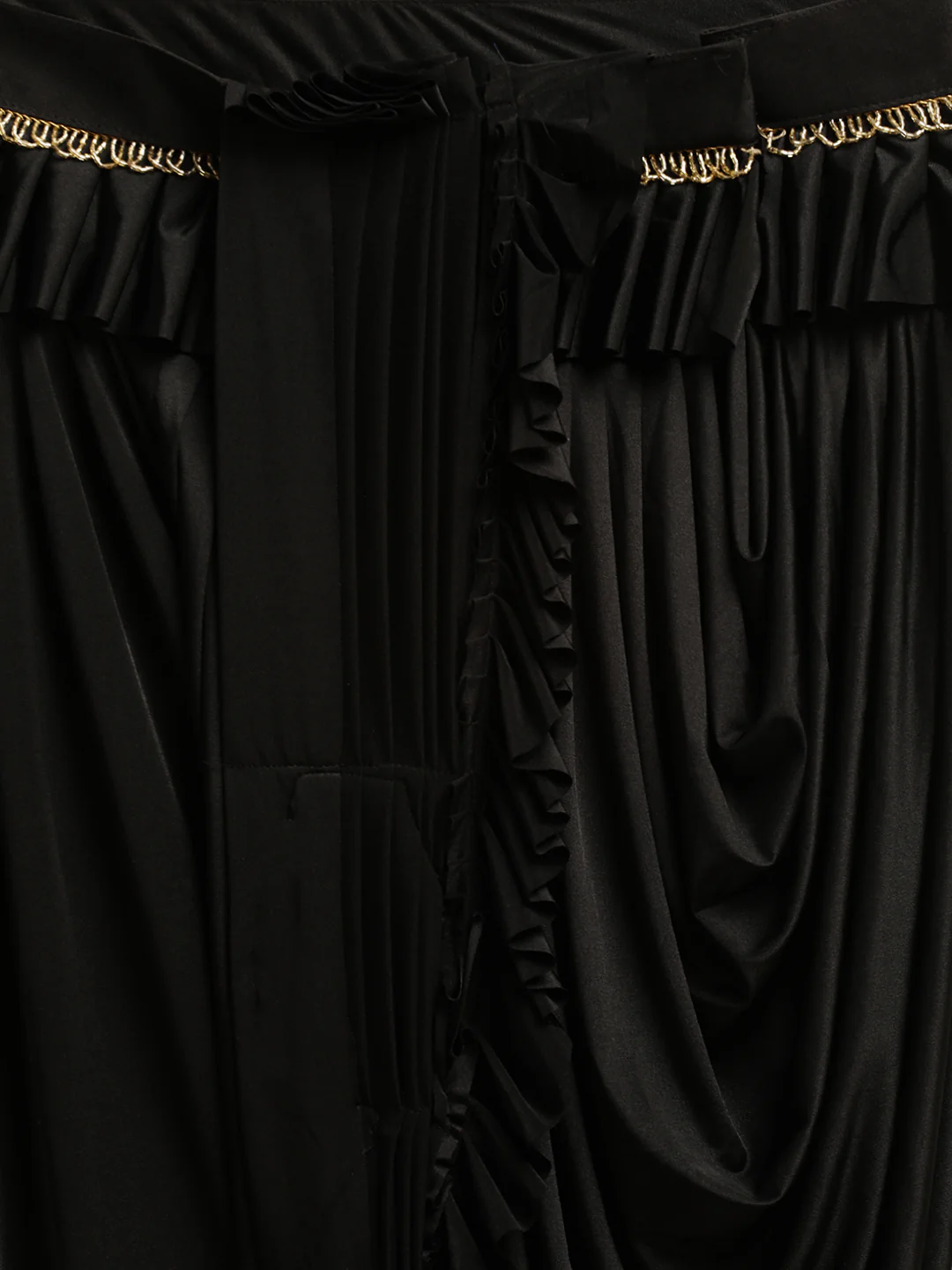 Neerus Black Solid Ready To Wear Saree With Blouse - Image 4