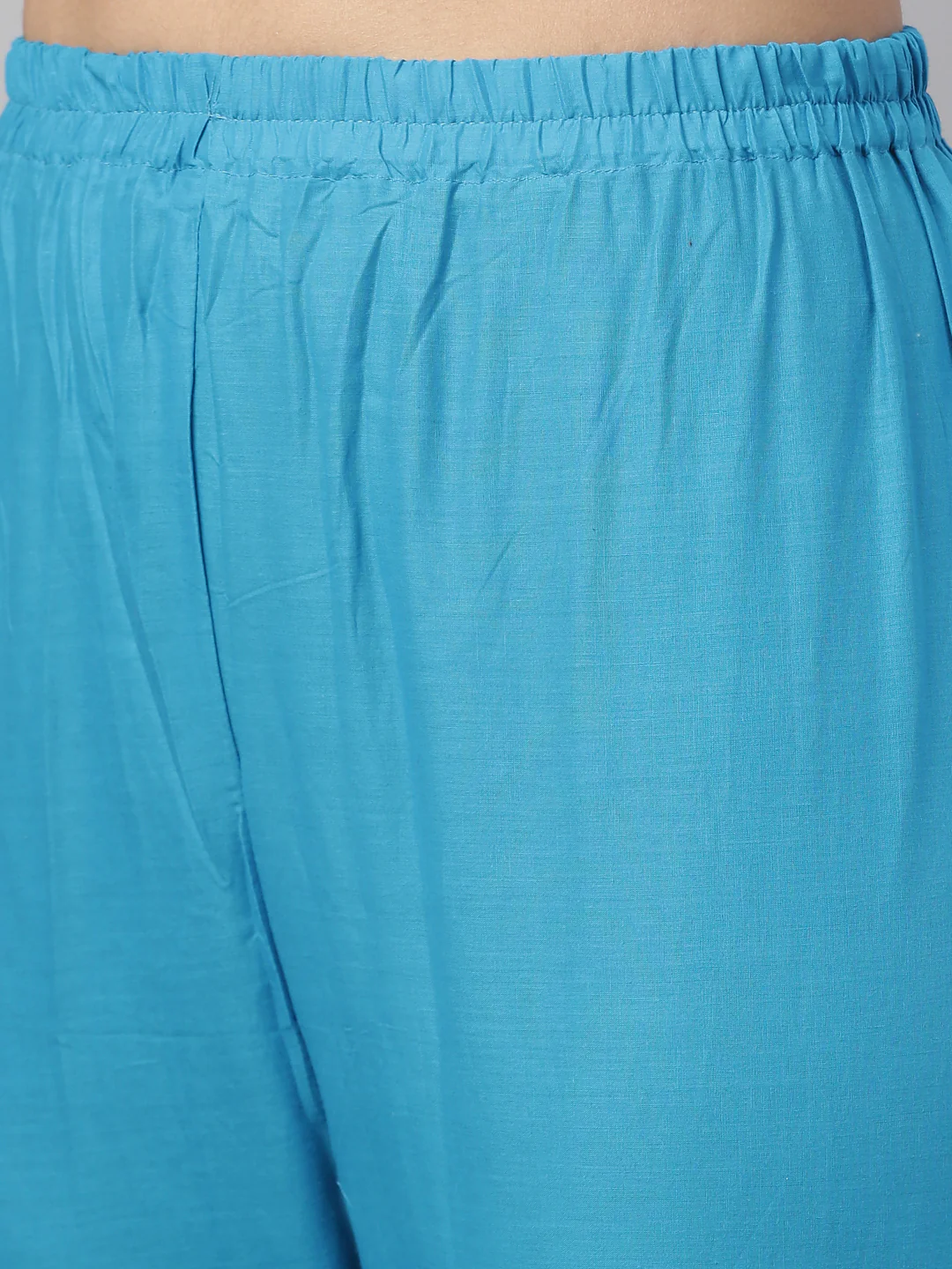 Neerus Blue Color Cotton Fabric Kurta Set - Image 5