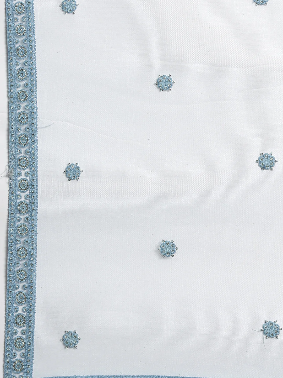 Neerus Blue Color Nett Fabric Gown - Image 6