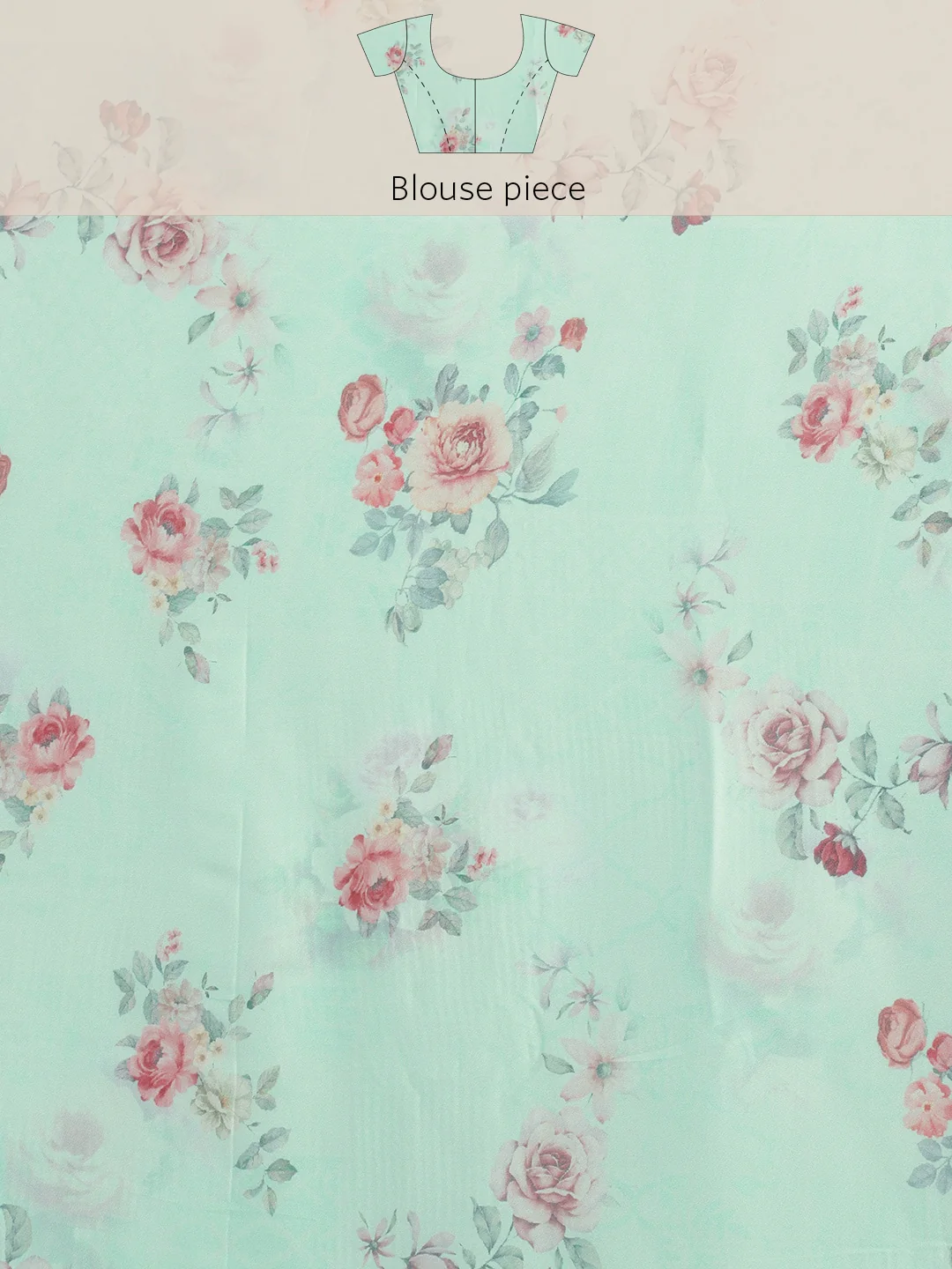 Neerus Blue Color Organza Fabric Saree - Image 6
