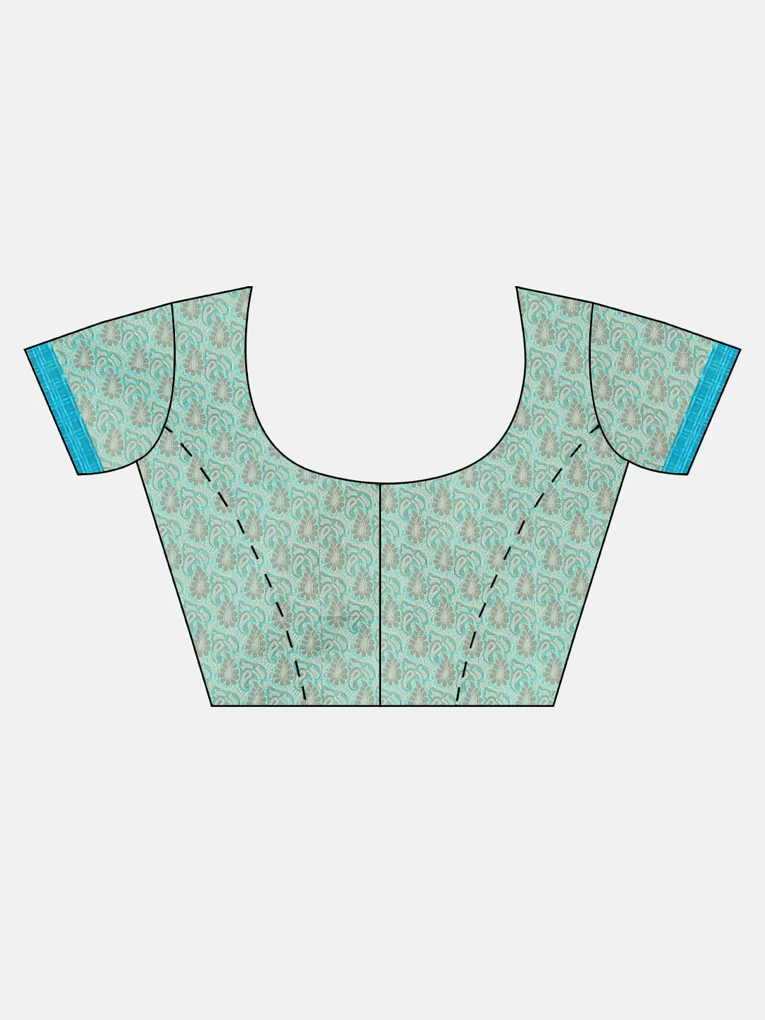 Neerus Blue Embroidered Saree With Blouse - Image 5