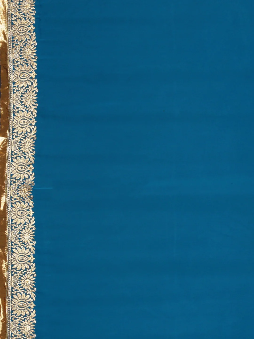Neerus Blue Embroidered Saree With Blouse - Image 6