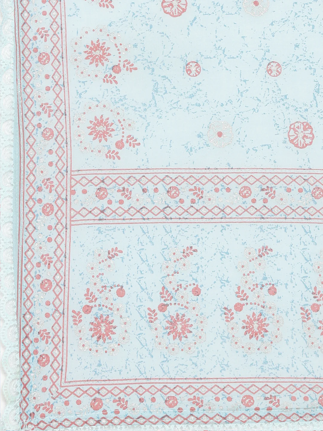 Neerus Blue Pleated Straight Embroidered Readymade Suits - Image 7