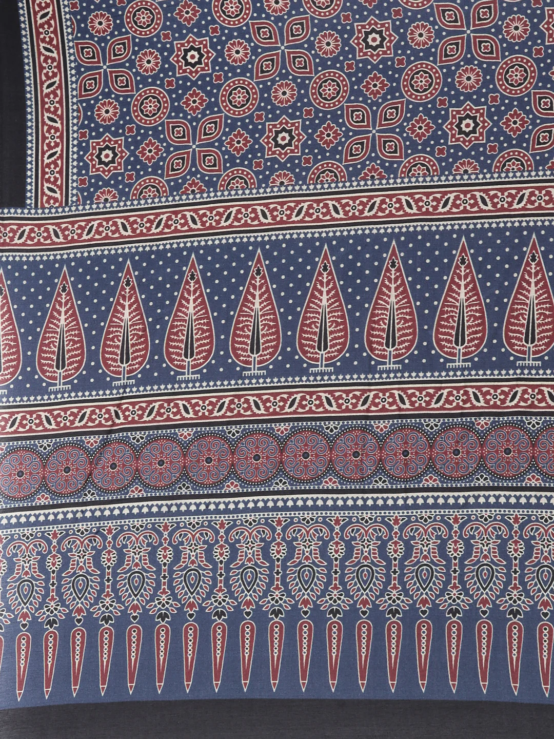 Neerus Blue Printed Straight Kurta and Trousers With Dupatta - Image 7