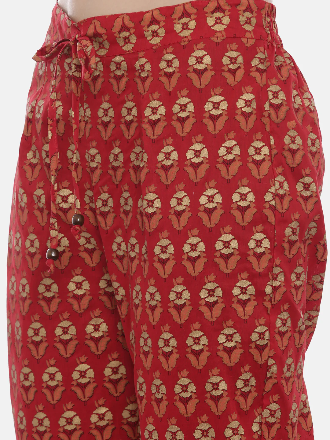 Neerus Blue & Red Printed Kurta Pant Set - Image 7