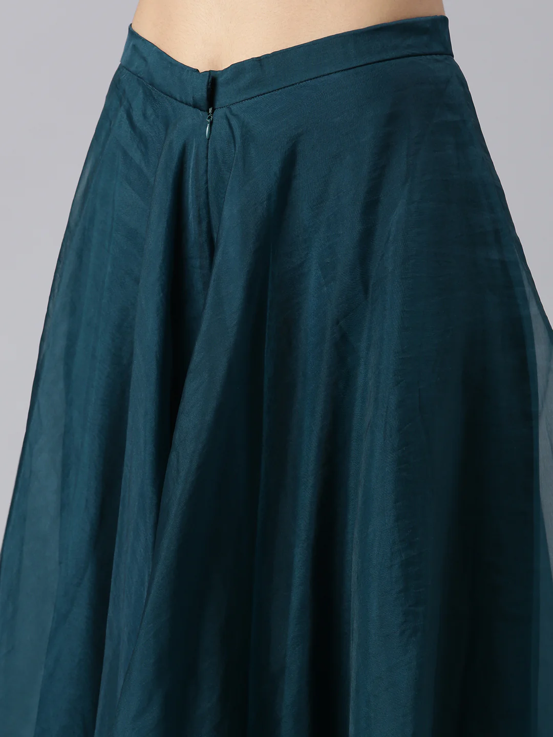 Neerus Blue Regular Asymmetric Printed Kurti and Skirt - Image 6