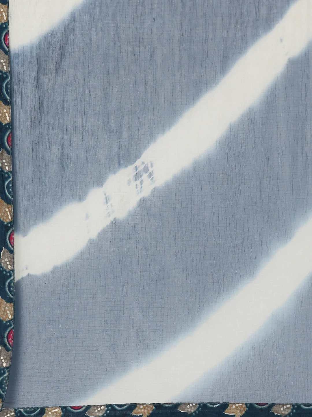 Neerus Blue Regular Straight Floral Kurta And Trousers With Dupatta - Image 7