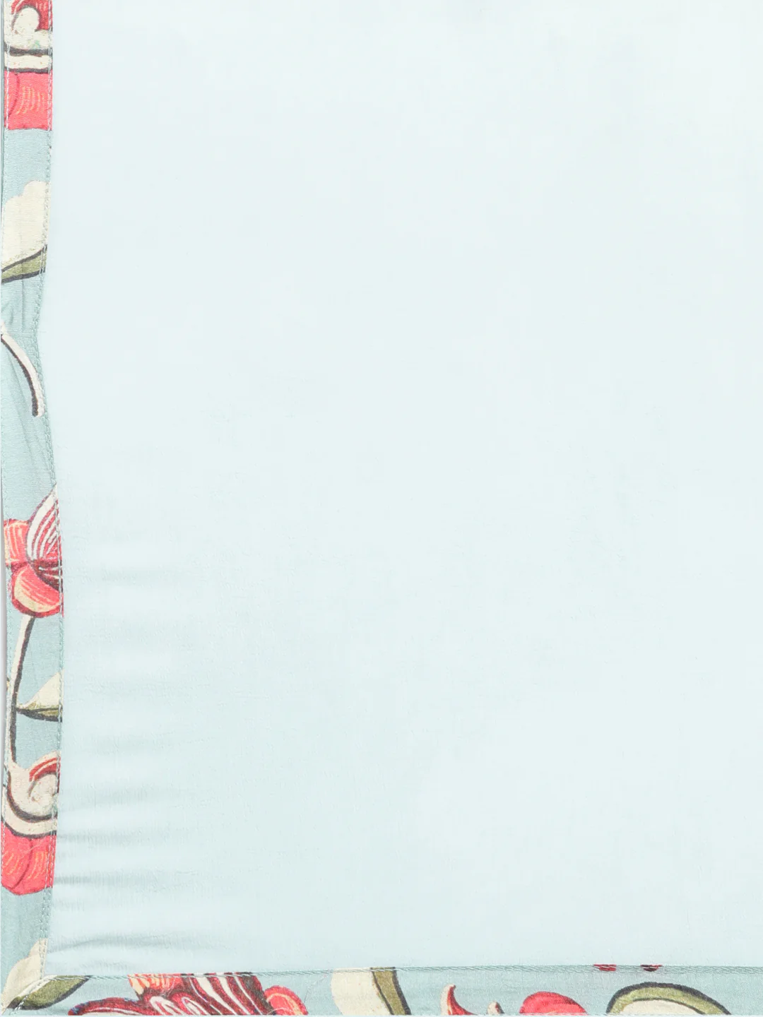 Neerus Blue Regular Straight Floral Kurta And Trousers With Dupatta - Image 7