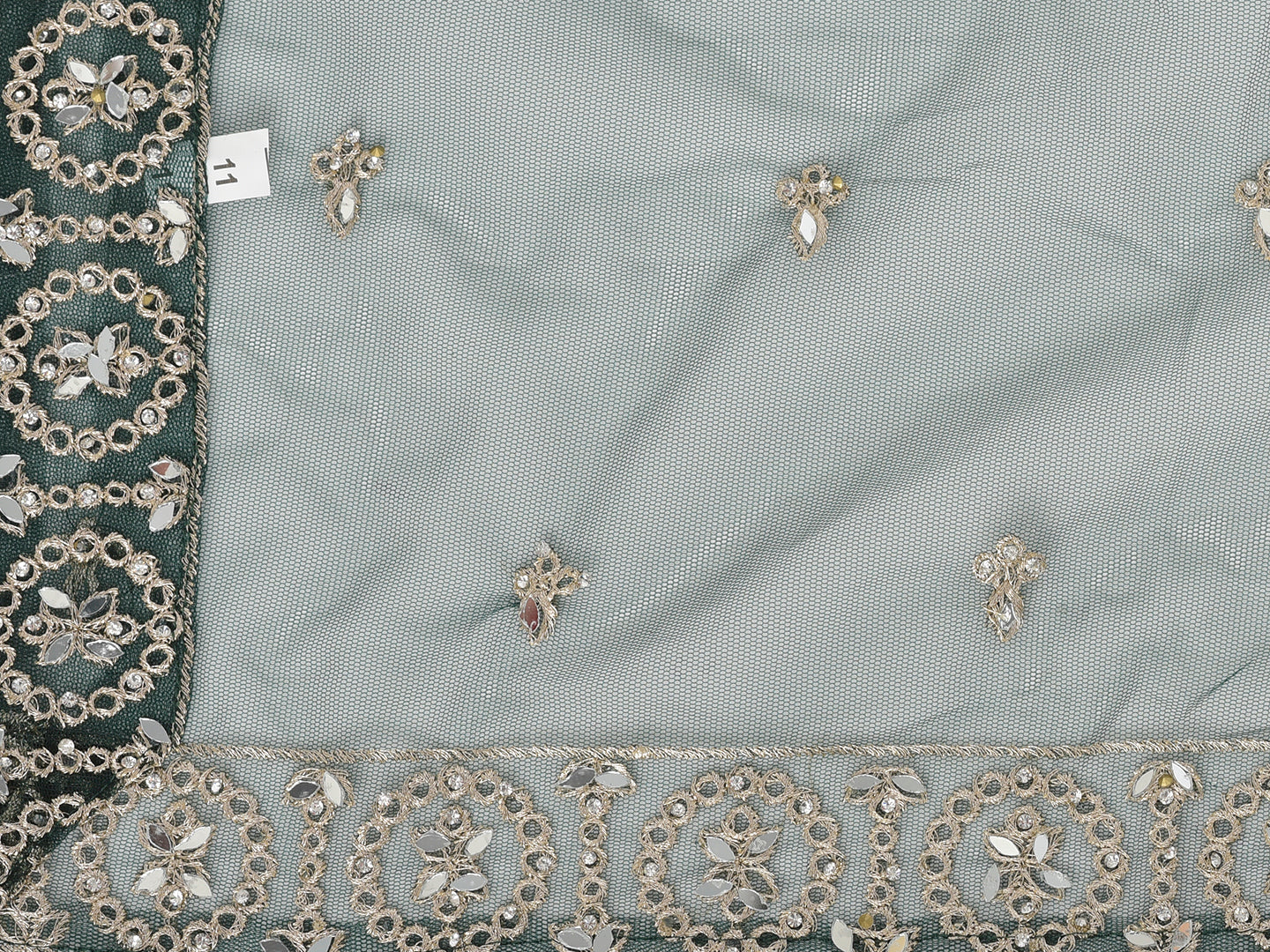 Neerus Bottle Green Color Nett Fabric Lehenga Choli - Image 6