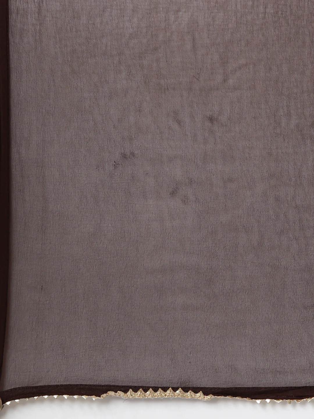 Neerus Brown Regular Straight Floral Kurta And Trousers With Dupatta - Image 7