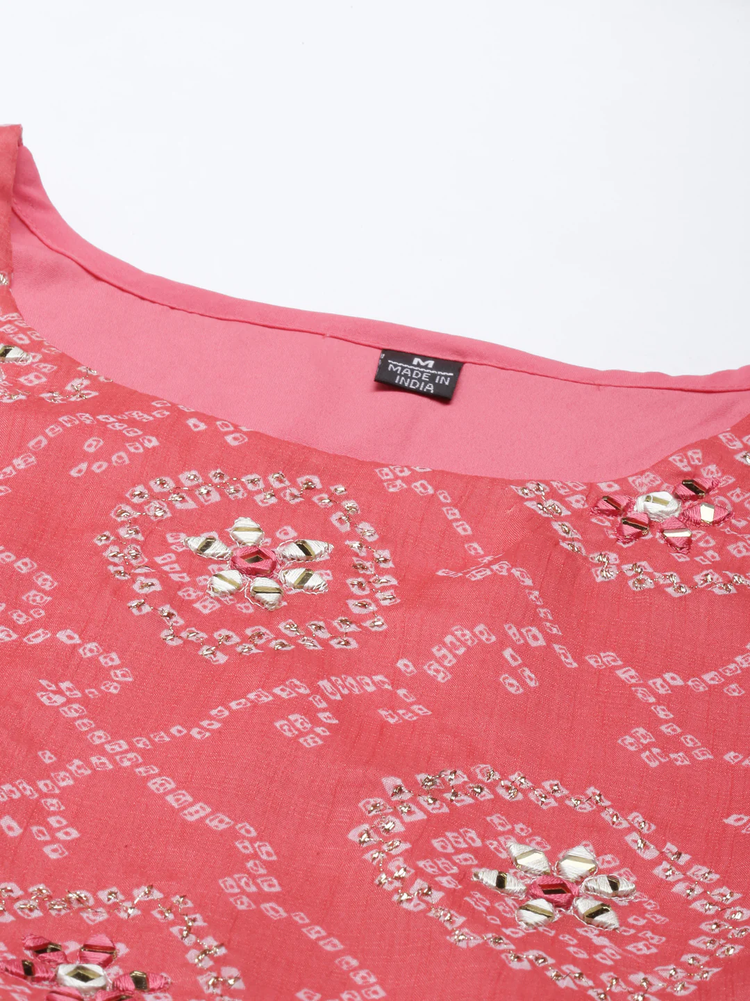 Neerus Carrot Color Georgette Fabric Kurta - Image 2