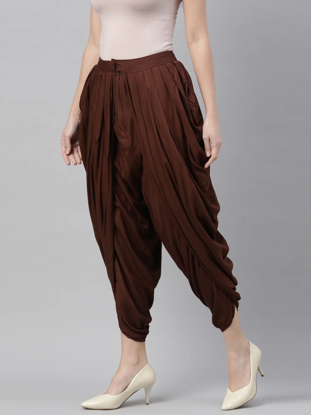 Neerus Choco Color Rayon Fabric Dhotti - Image 3