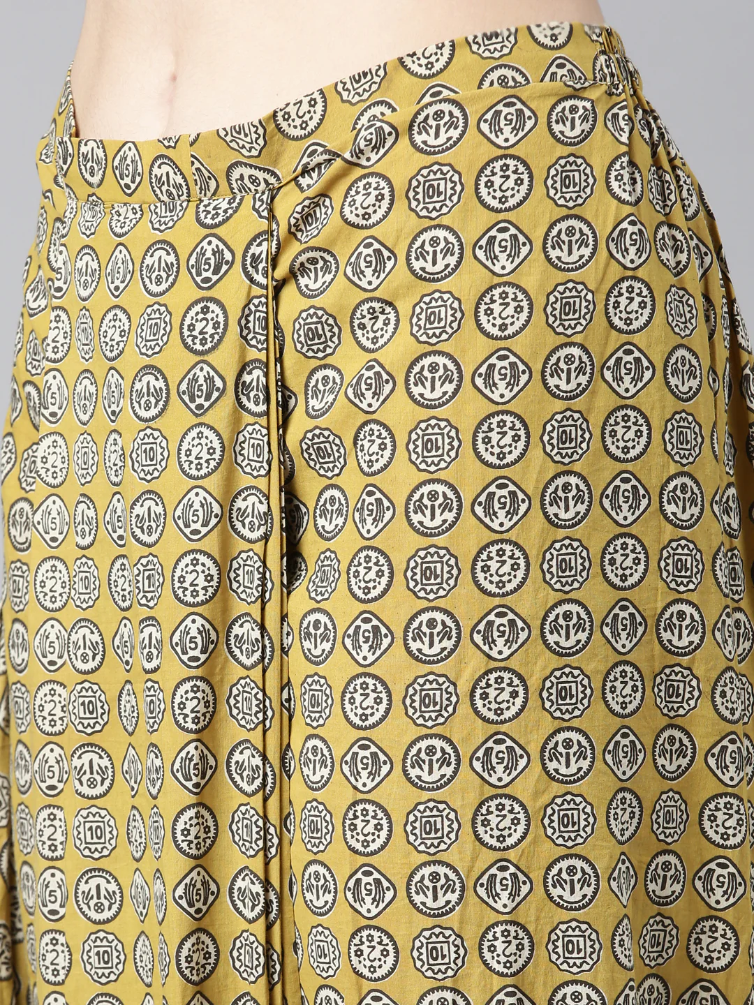 Neerus Conversational Printed Pure Cotton Top With Dhoti Pants - Image 7