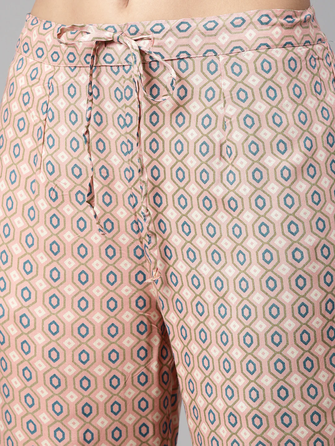 Neerus Coral Color Rayon Fabric Kurta - Image 9