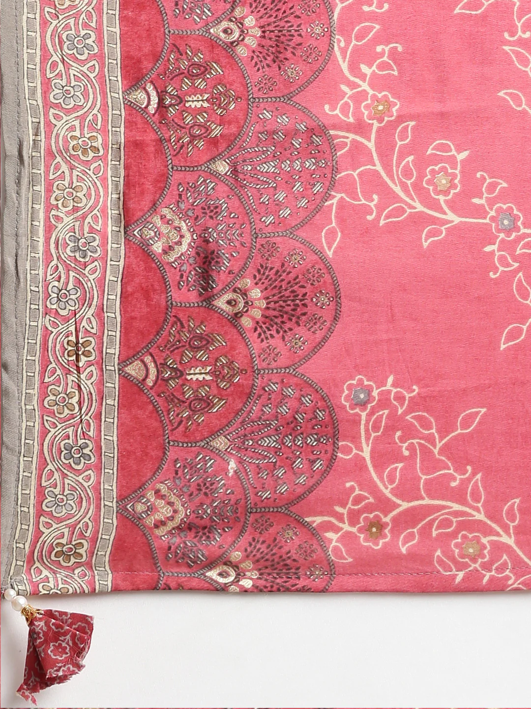 Neerus Coral Pleated Straight Printed Readymade suits - Image 7