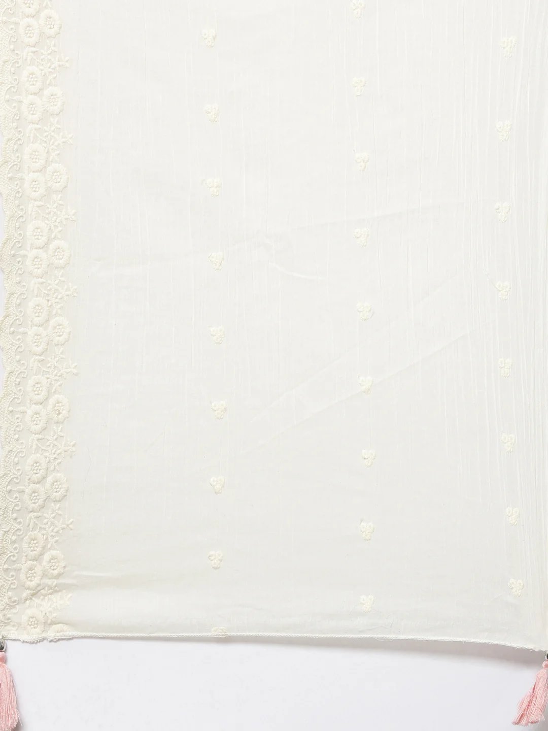Neerus Cream Color Cotton Fabric Suit Set - Image 11