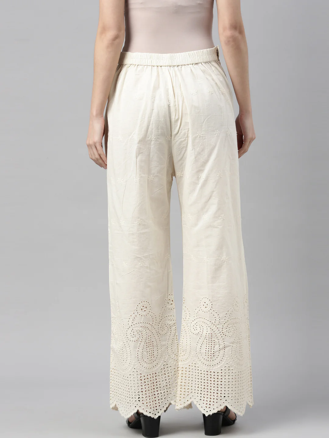 Neerus Cream Color Plazzo - Image 5