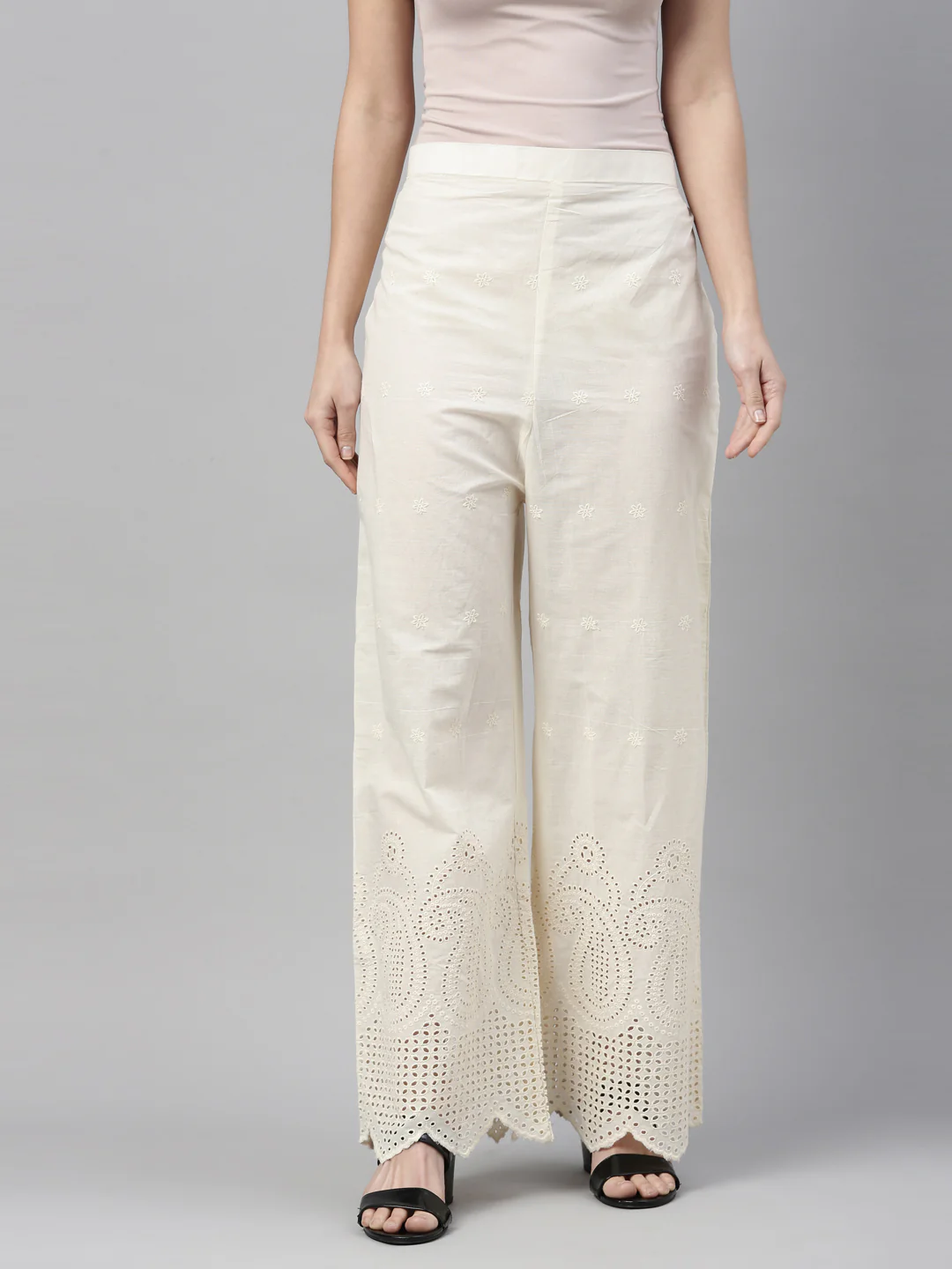 Neerus Cream Color Plazzo - Image 9