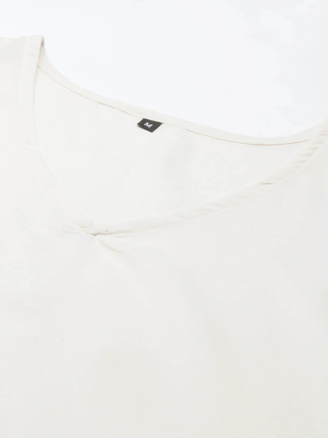 Neerus Cream Color Satin Fabric Kurta - Image 7