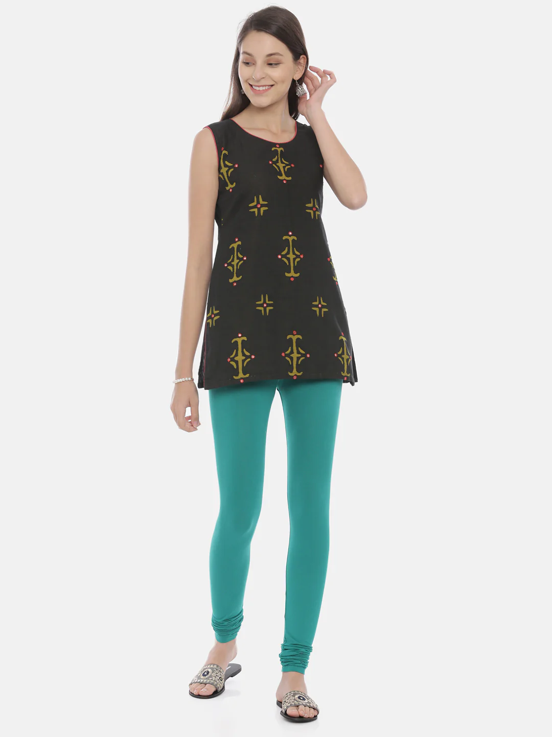 Neerus D Rama Color Lycra Fabric Leggings