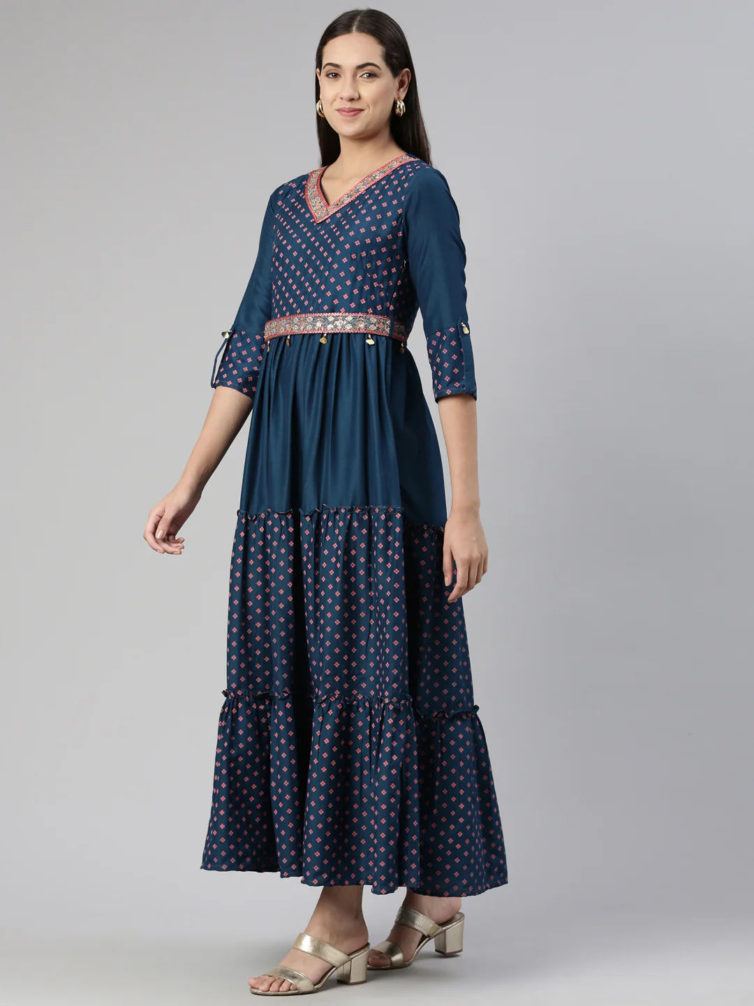 Neerus Ethnic Motifs Ethnic Maxi Dress - Image 2