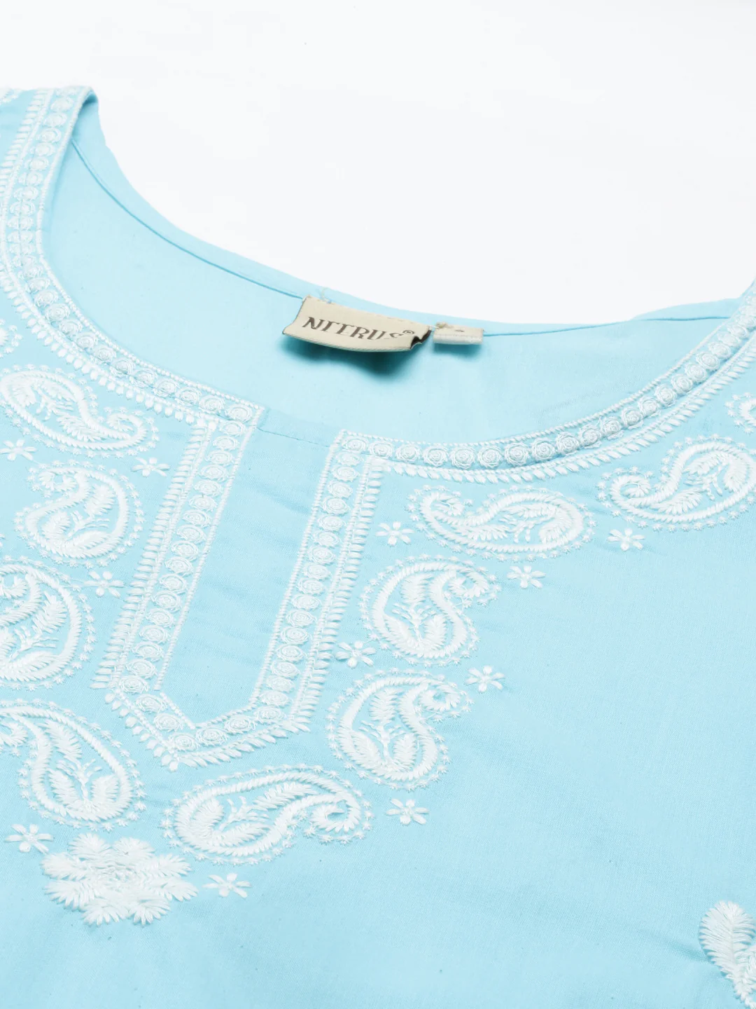 Neerus Ferozi Color Cotton Fabric Kurta - Image 2