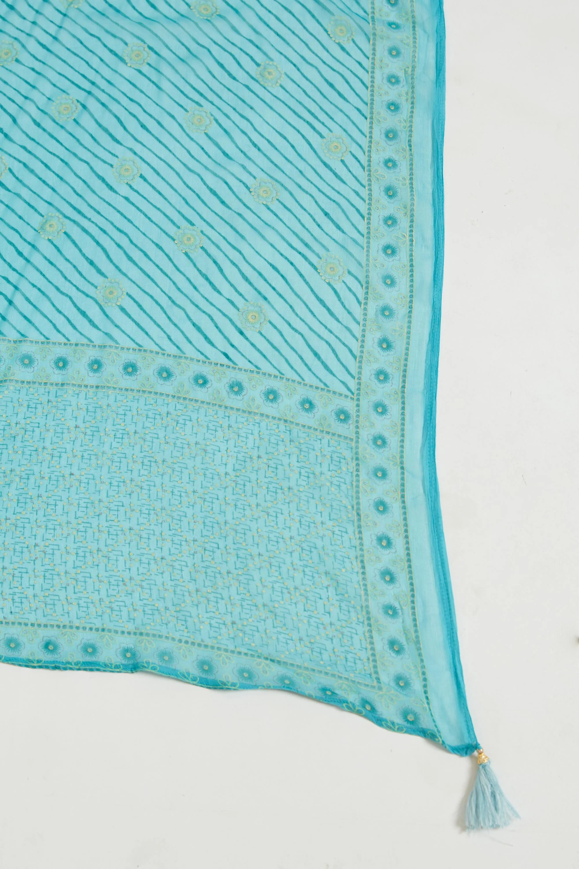 Neerus Ferozi Color Cotton Fabric Salwar Kameez - Image 7