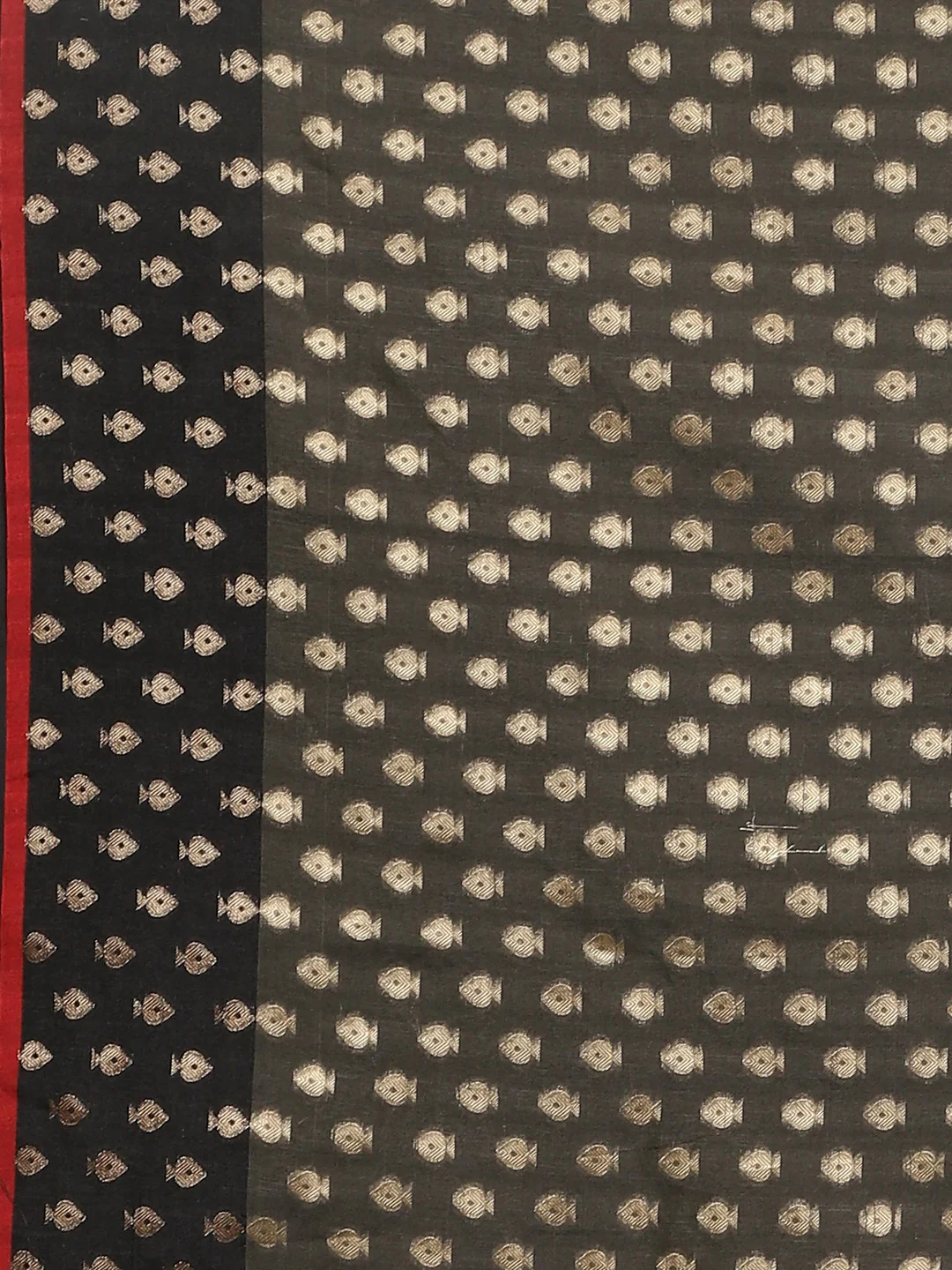 Neerus Gold Printed Saree With Blouse - Image 6