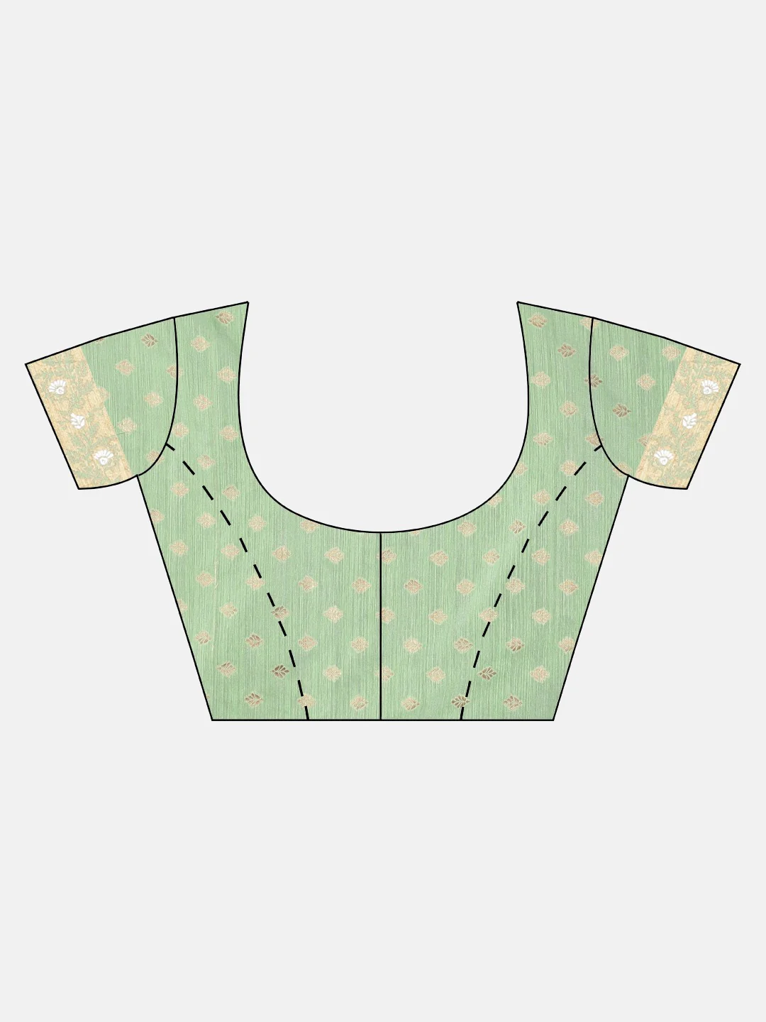 Neerus Green Color Banaras Fabric Saree - Image 5