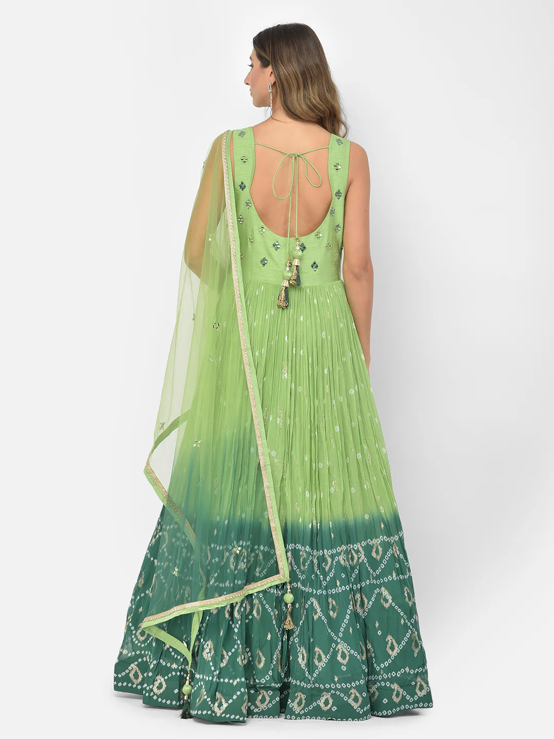 Neerus Green Color Georgette Fabric Salwar Kameez - Image 13
