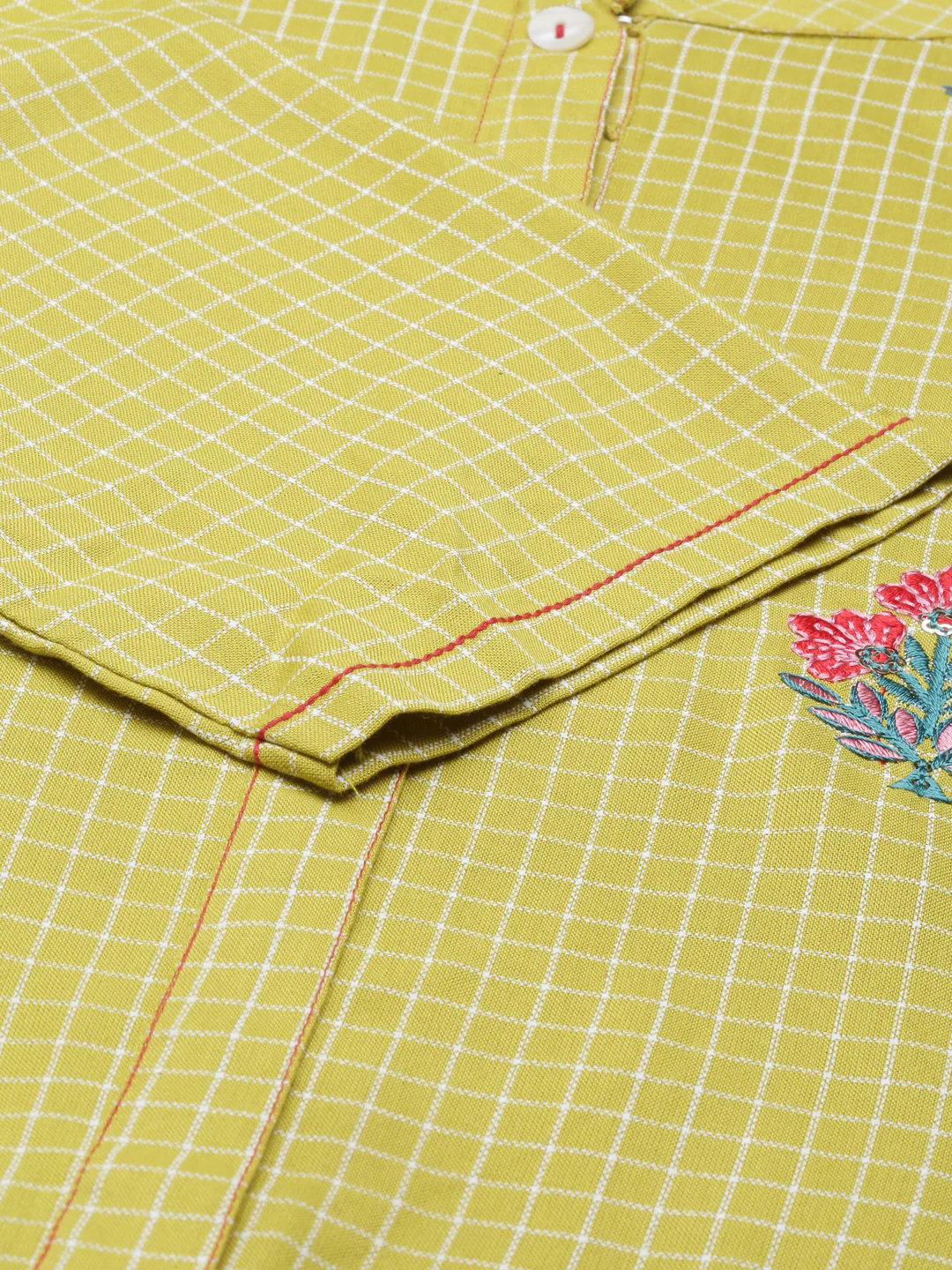 Neerus Green Color Rayon Fabric Kurta - Image 7