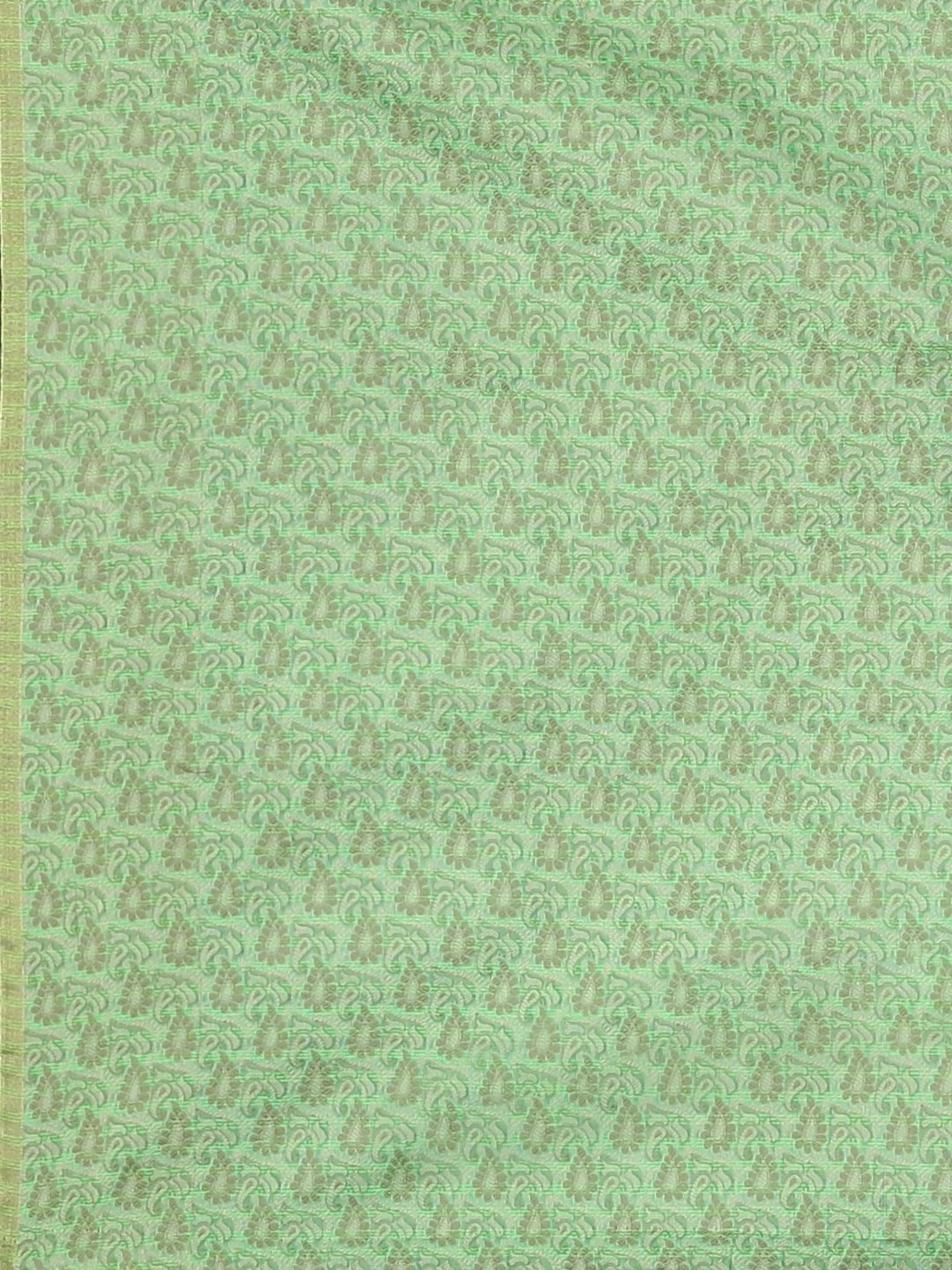 Neerus Green Color Silk Cotton Fabric Saree With Blouse Piece - Image 6