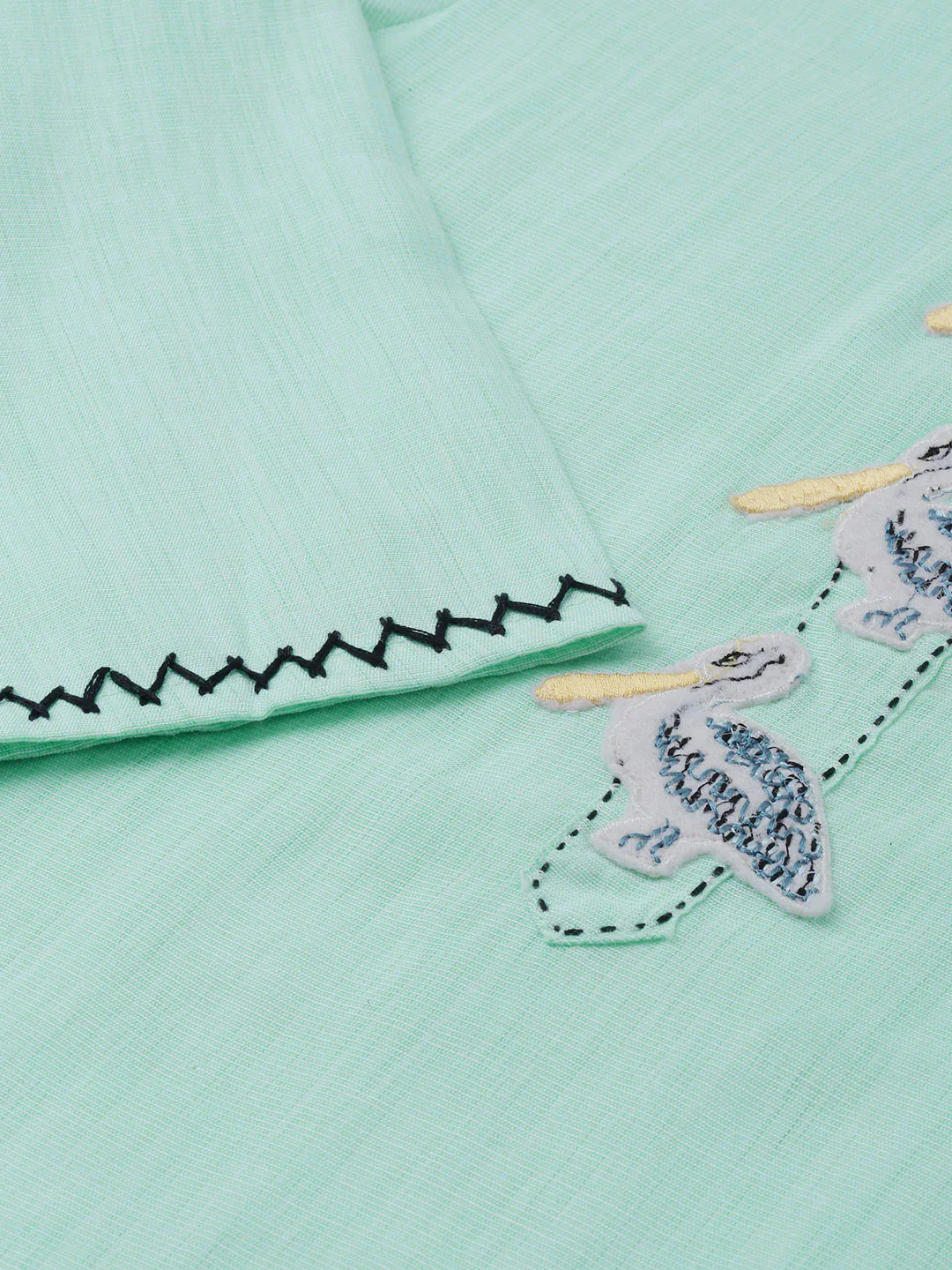 Neerus Green Embroidered Straight Kurta - Image 5